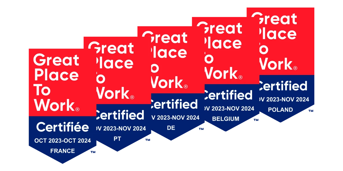 Great Place to Work Labels in Frankreich, Portugal, Deutschland, Belgien und Polen